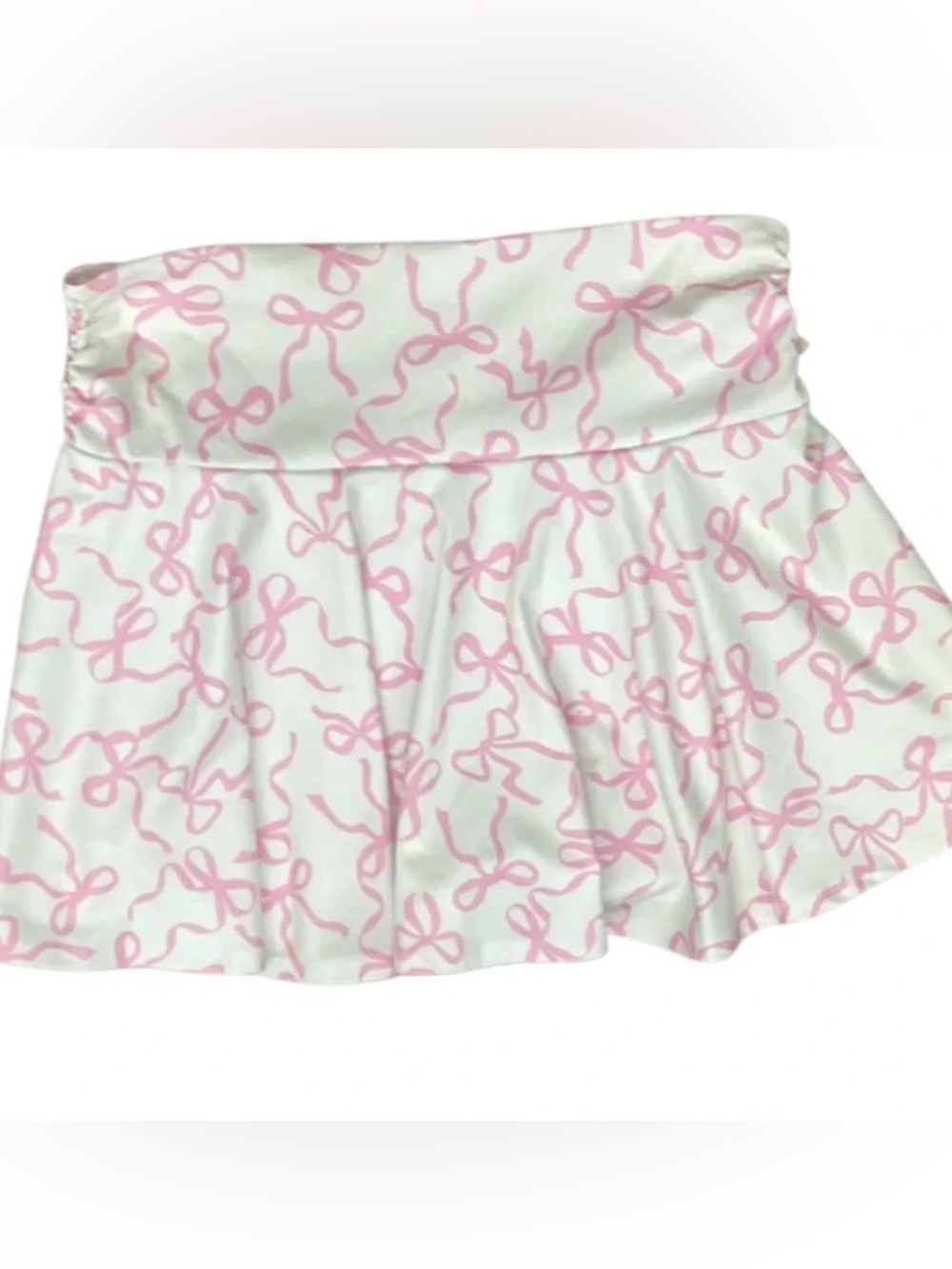 🎀 Adorable Pink Bow Print Pleated Skirt / Skort 🎀